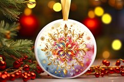 Round Christmas Ornament Sublimation|Clipart Product Image 3