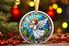 Round Christmas Ornament Sublimation|Clipart Product Image 2