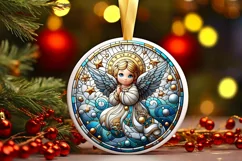 Round Christmas Ornament Sublimation|Clipart Product Image 2