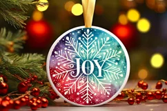 Round Christmas Ornament Sublimation|Clipart Product Image 1