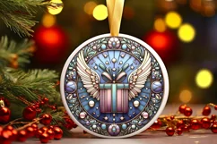 Round Christmas Ornament Sublimation|Clipart Product Image 2