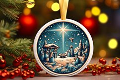 Round Christmas Ornament Sublimation|Clipart Product Image 1