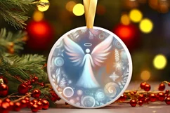 Round Christmas Ornament Sublimation|Clipart Product Image 2
