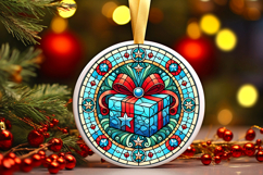Round Christmass Ornament PNG Product Image 1