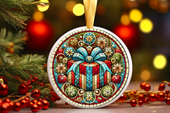 Round Christmass Ornament PNG Product Image 1
