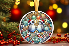 Round Christmass Ornament PNG Product Image 1