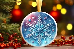 Round Christmas Ornament Sublimation|Clipart Product Image 1