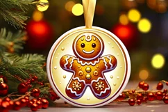Round Christmas Ornament Sublimation|Clipart Product Image 2