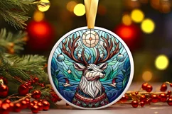 Round Christmas Ornament Sublimation|Clipart Product Image 2