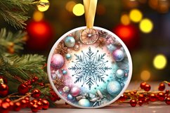 Round Christmas Ornament Sublimation|Clipart Product Image 1