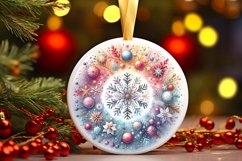 Round Christmas Ornament Sublimation|Clipart Product Image 1