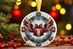 Round Christmas Ornament Sublimation|Clipart Product Image 2