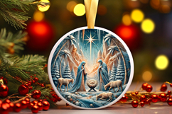 Round Christmass Ornament PNG Product Image 1