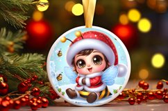 Round Christmas Ornament Sublimation|Clipart Product Image 1