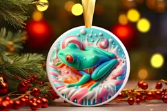 Round Christmas Ornament Sublimation|Clipart Product Image 1