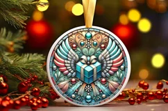 Round Christmas Ornament Sublimation|Clipart Product Image 1