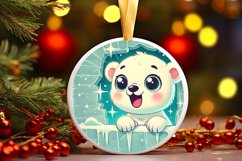 Round Christmas Ornament Sublimation|Clipart Product Image 1