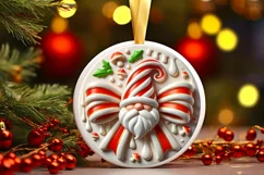 Round Christmas Ornament Sublimation|Clipart Product Image 2