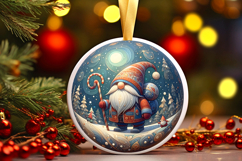 Round Christmass Ornament PNG Product Image 1