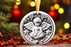 Round Christmass Ornament PNG Product Image 1