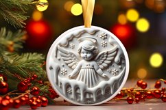 Round Christmas Ornament Sublimation|Clipart Product Image 2
