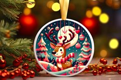 Round Christmas Ornament Sublimation|Clipart Product Image 1