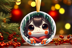 Round Christmass Ornament PNG Product Image 1