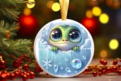 Round Christmas Ornament Sublimation|Clipart Product Image 1