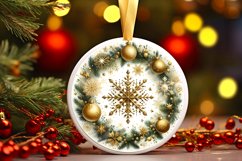 Round Christmas Ornament Sublimation|Clipart Product Image 3