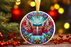 Round Christmass Ornament PNG Product Image 1