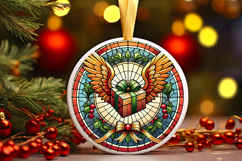 Round Christmass Ornament PNG Product Image 1