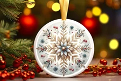 Round Christmas Ornament Sublimation|Clipart Product Image 3