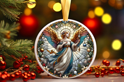 Round Christmass Ornament PNG Product Image 1