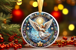 Round Christmass Ornament PNG Product Image 1