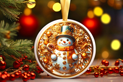 Round Christmass Ornament PNG Product Image 1