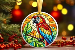 Round Christmas Ornament Sublimation|Clipart Product Image 2
