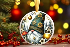 Round Christmas Ornament Sublimation|Clipart Product Image 2