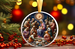 Round Christmass Ornament PNG Product Image 1
