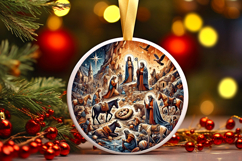 Round Christmass Ornament PNG Product Image 1