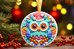 Round Christmas Ornament Sublimation|Clipart Product Image 2