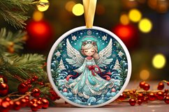 Round Christmas Ornament Sublimation|Clipart Product Image 1