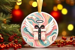 Round Christmas Ornament Sublimation|Clipart Product Image 2