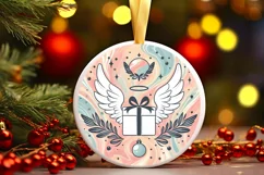 Round Christmas Ornament Sublimation|Clipart Product Image 2