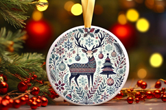Round Christmass Ornament PNG Product Image 1