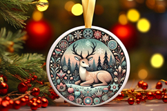 Round Christmass Ornament PNG Product Image 1
