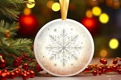 Round Christmas Ornament Sublimation|Clipart Product Image 1