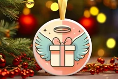 Round Christmas Ornament Sublimation|Clipart Product Image 2