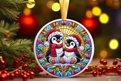 Round Christmas Ornament Sublimation|Clipart Product Image 2