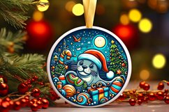 Round Christmas Ornament Sublimation|Clipart Product Image 1