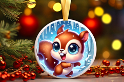 Round Christmass Ornament PNG Product Image 1